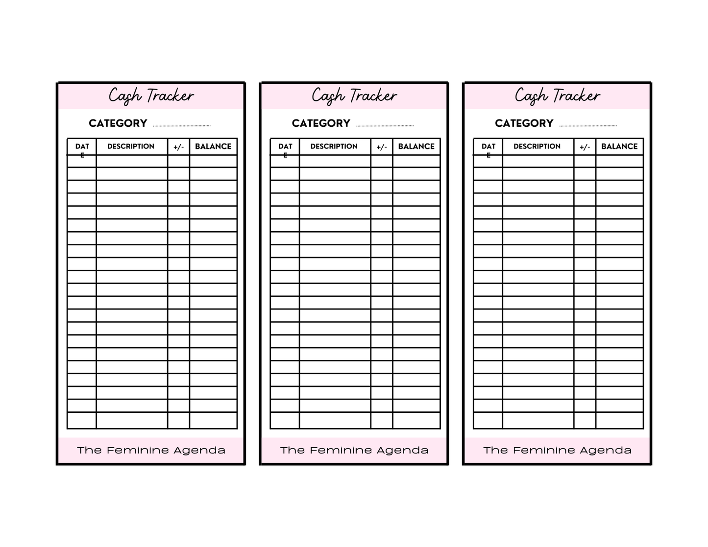 Cash Trackers (Digital Download)